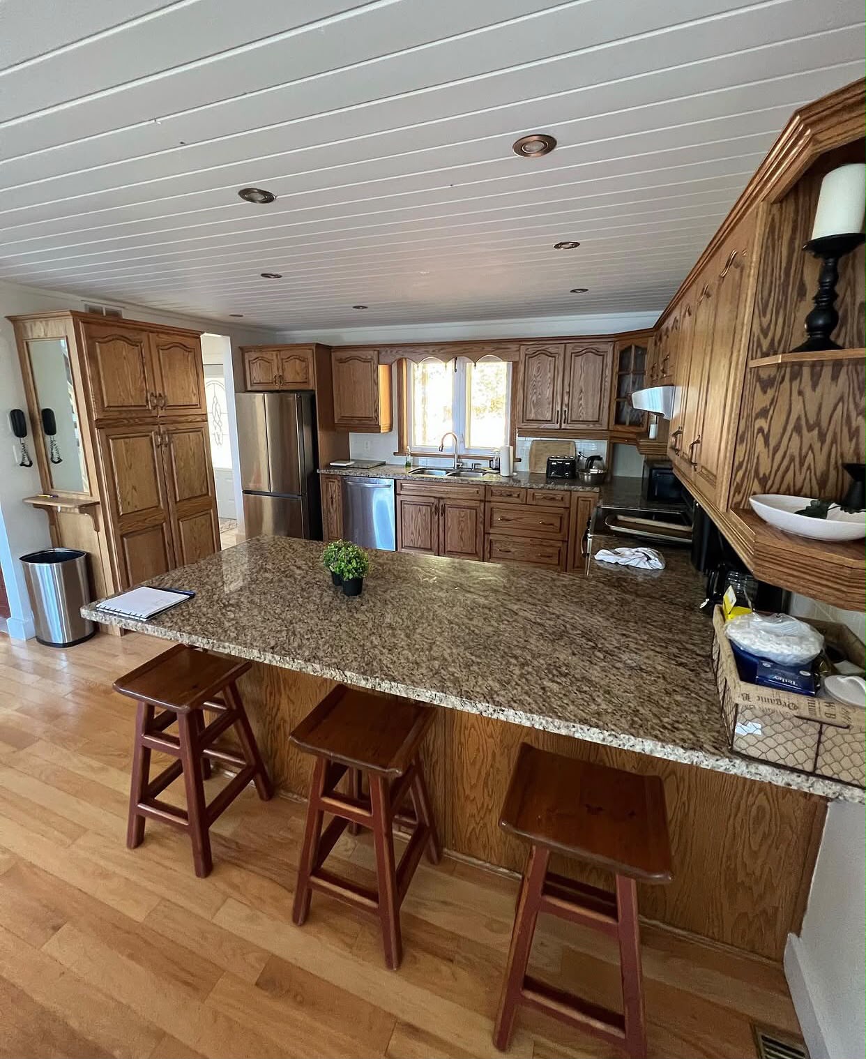 Original wood kitchen before refacing