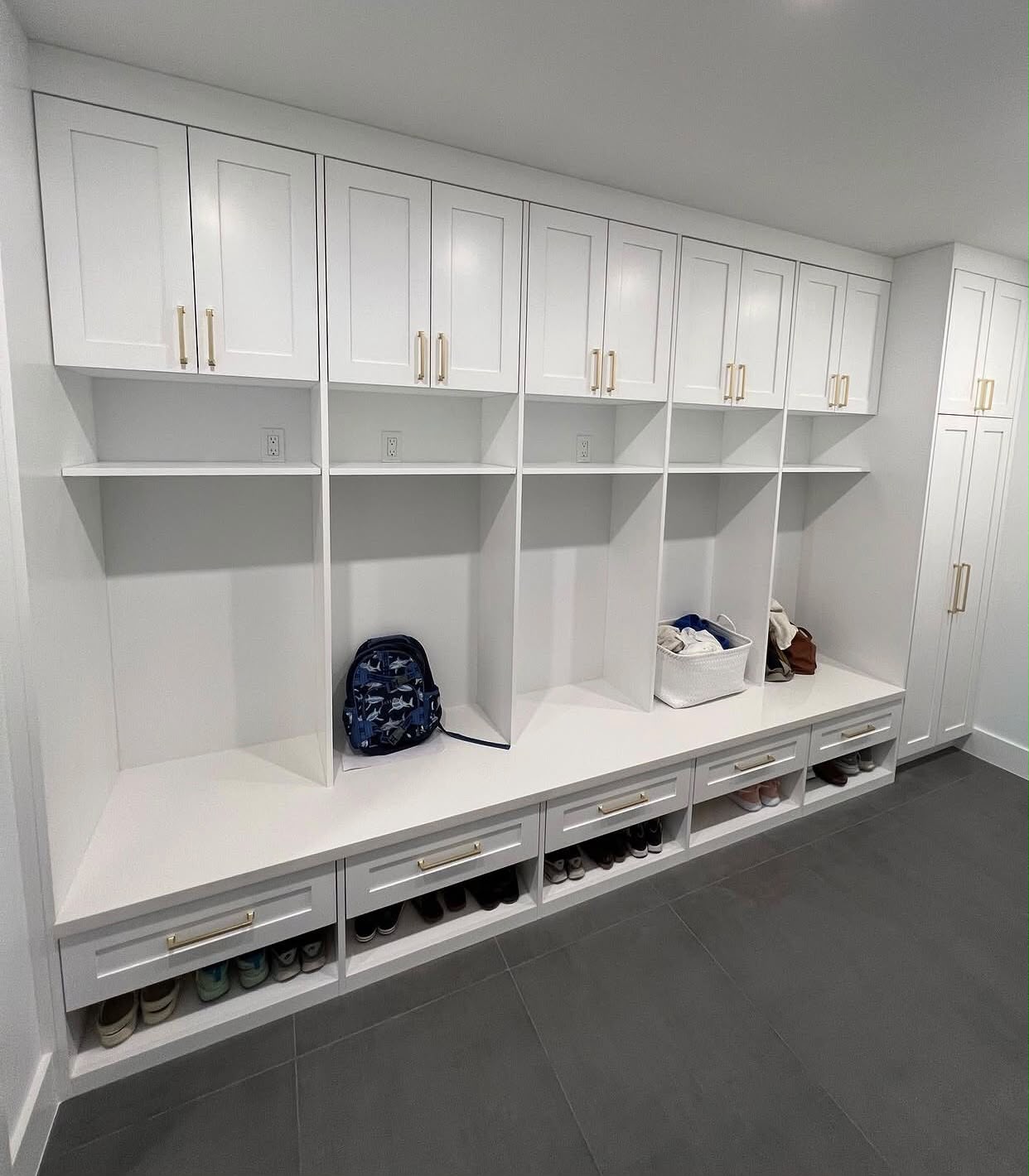 Custom mudroom and closet
